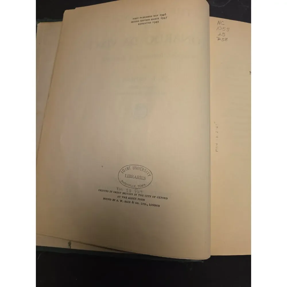 The Drawings of Leonardo Da Vinci by A.E. Popham, 1949 - Good - No dust cover